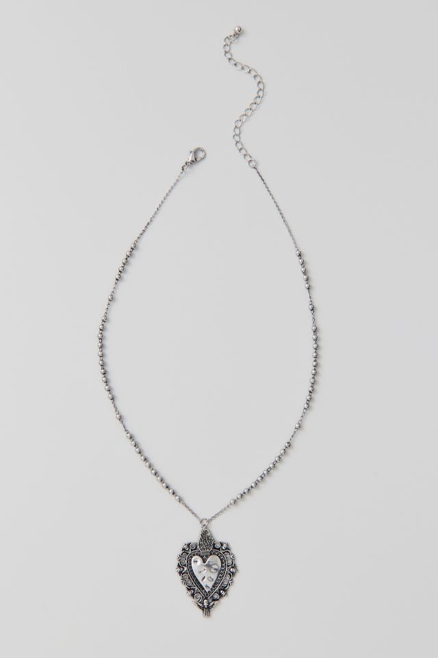 Heart Ball Chain Necklace #2