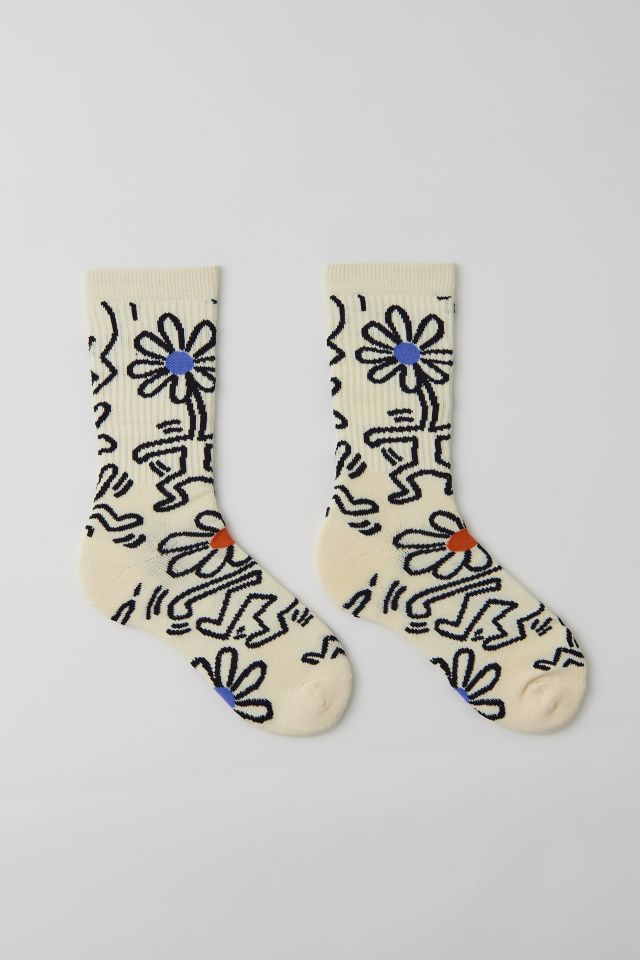 Floral Wallpaper Crew Sock  Urban Outfitters Mexico - Clothing, Music,  Home & Accessories