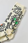 Keith Haring Dancing Flower Crew Sock