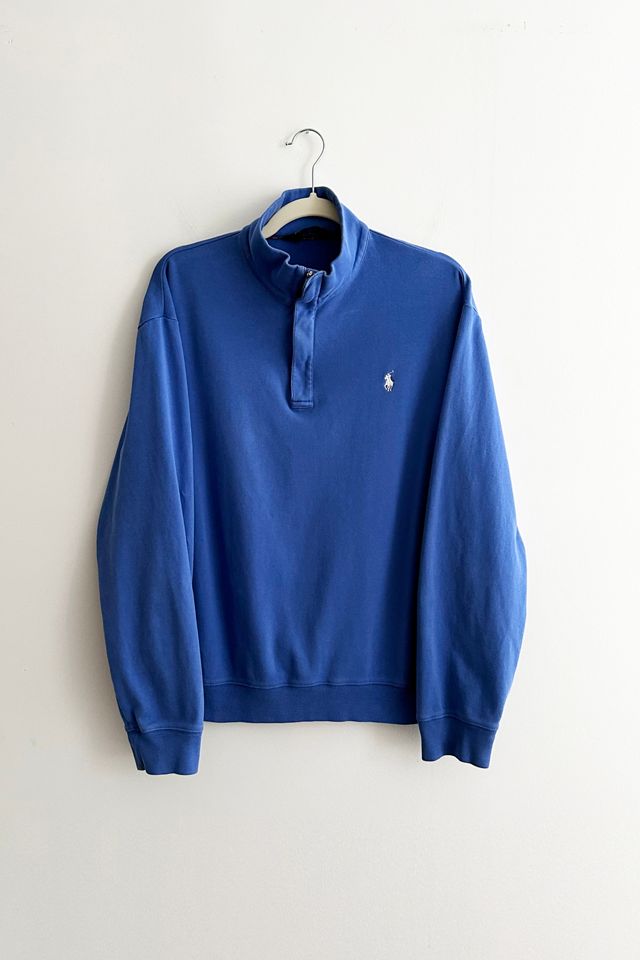 Vintage Polo Ralph Lauren Golf Blue Mock Zip Sweatshirt | Urban