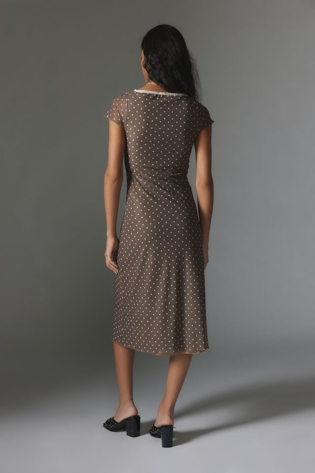 Motel Vilinia Polka Dot Midi Dress #3