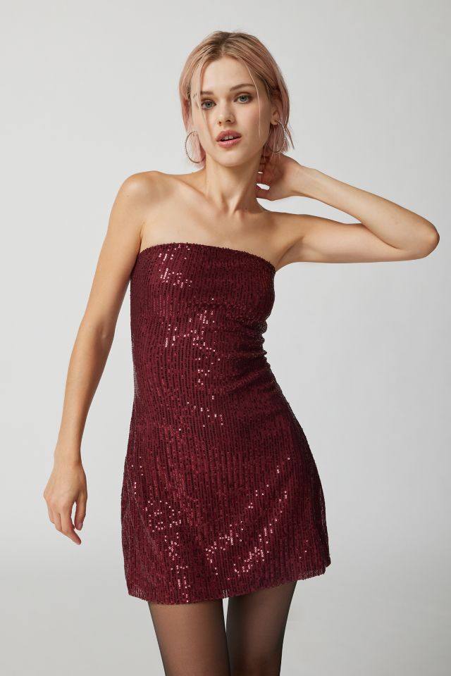 Motel Jeriah Sequin Strapless Mini Dress #2