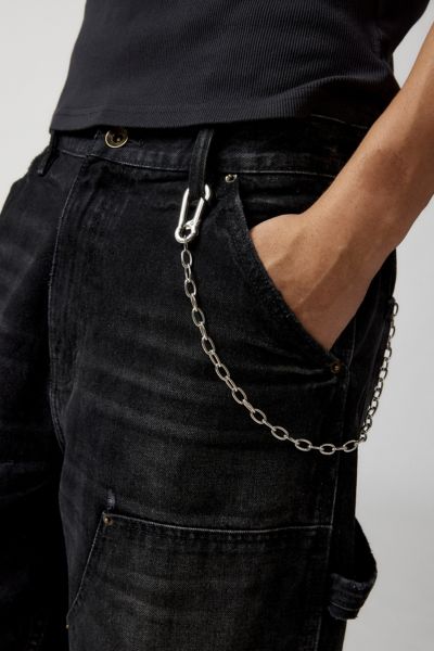Urban Outfitters Link Wallet Chain In Silver, Men's At  In Metallic
