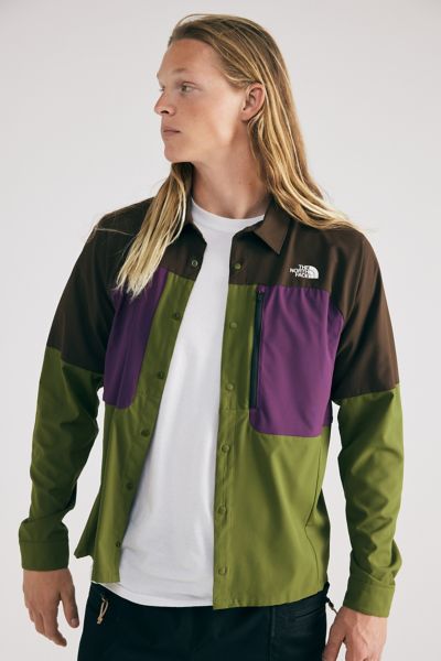The North Face First Trail Upf Long Sleeve Shirt In Green, Men's At Urban Outfitters