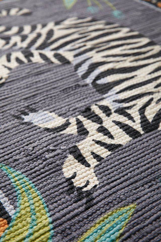 Walking Tiger Printed Rag Rug #2