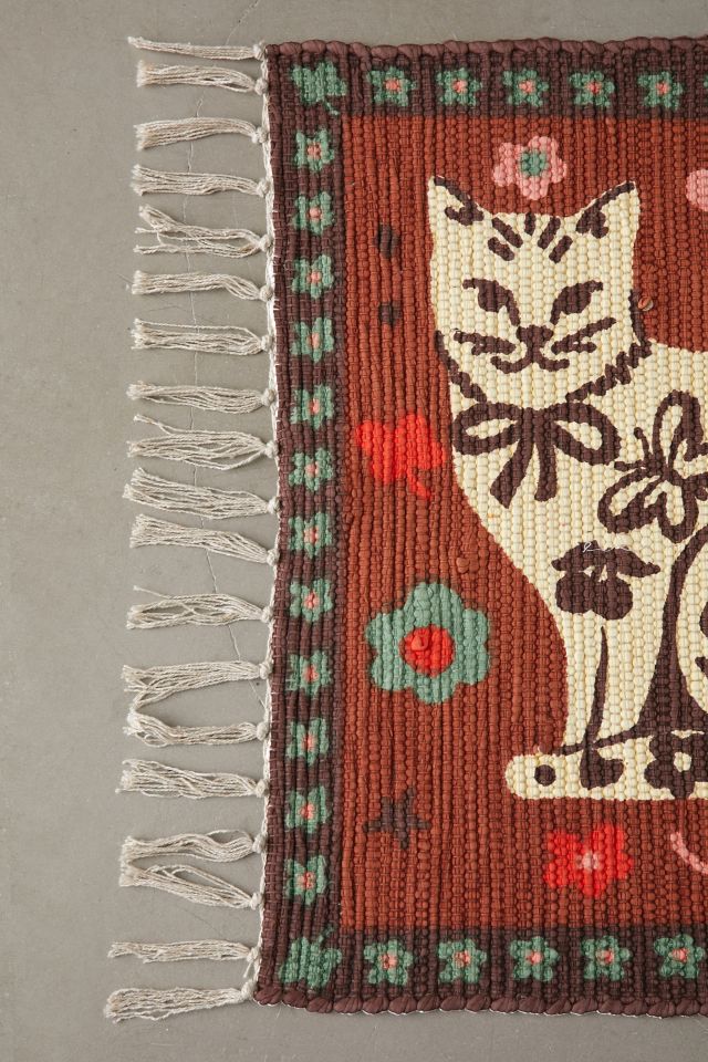 Twin Kitty Printed Rag Rug #3