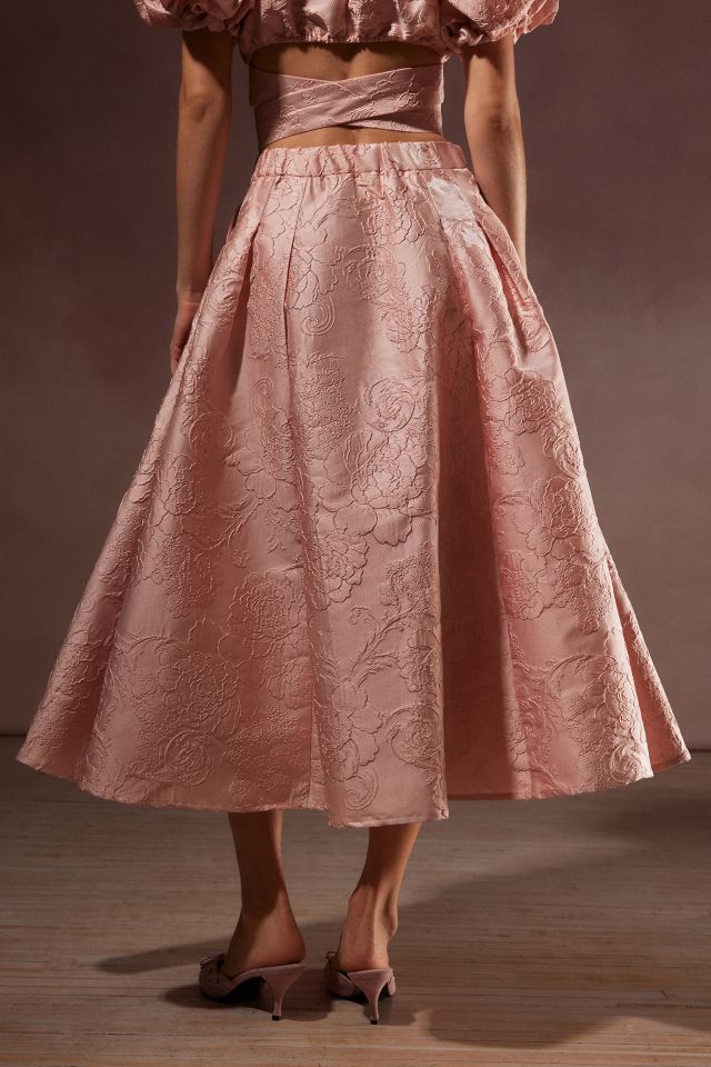 Jupe Mi-Longue Jacquard Floral Ambre Sister Jane #3