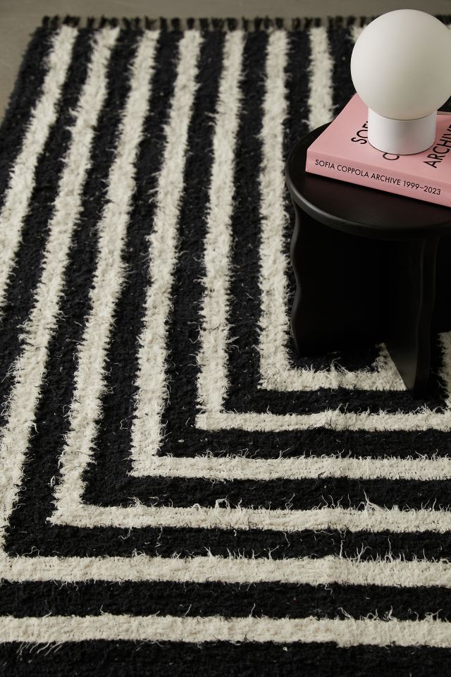 Nesting Geo Shag Rag Rug #1