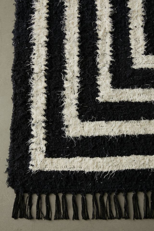 Nesting Geo Shag Rag Rug #3
