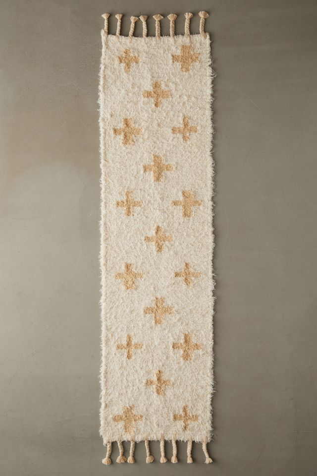 Allover Cross Shag Rag Rug #3