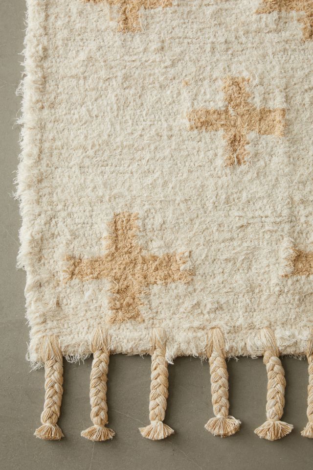 Allover Cross Shag Rag Rug #4