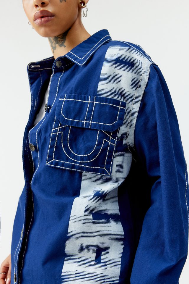 True Religion Big T Logo Shirt Jacket #1