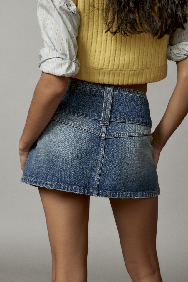 Urban outfitters black denim 2024 skirt