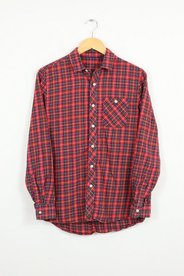 Vintage Red Plaid Button-Down Shirt | Urban Outfitters