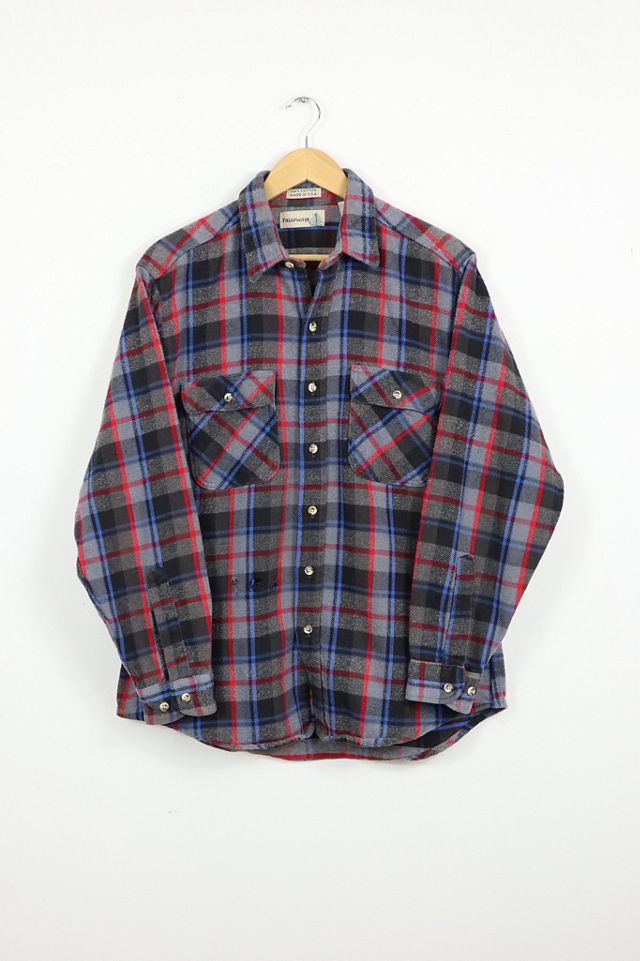 Chemise à Carreaux Flannel Coastal Homme - Noir/gris, Taille M, Manches Longues, Occasion