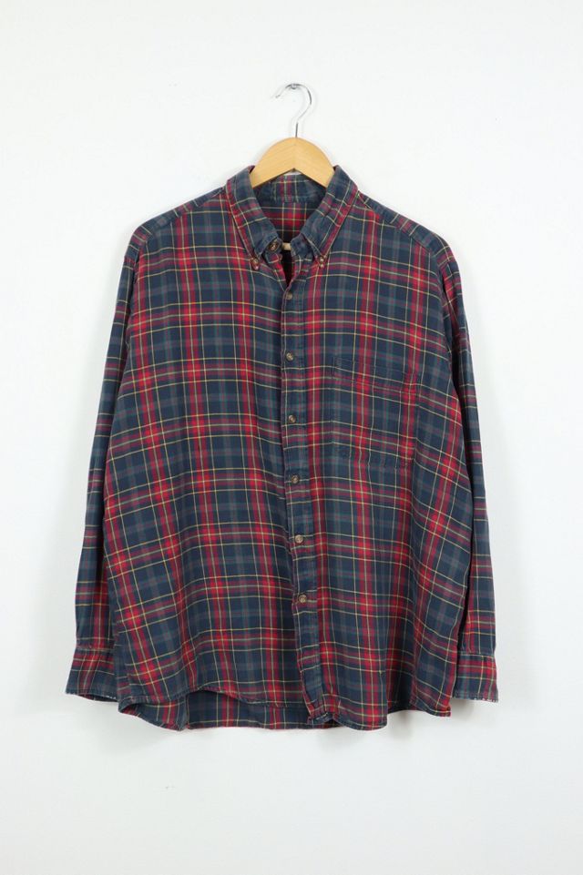 Vintage Black Plaid Button-Down Shirt | Urban Outfitters