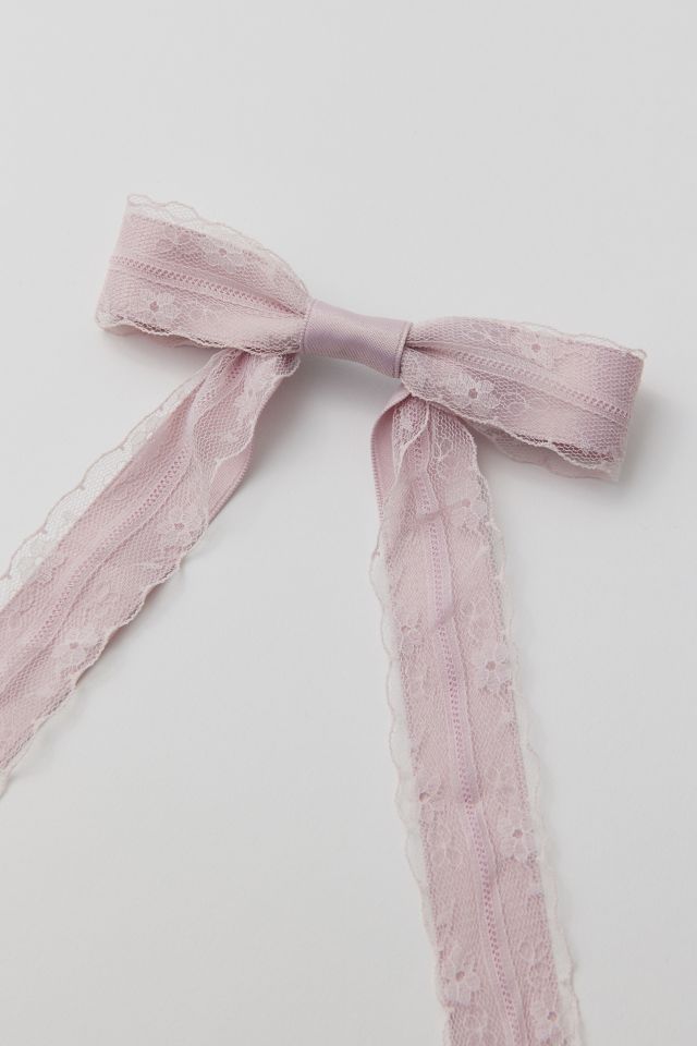 Barrette Nœud en Satin et Dentelle #2