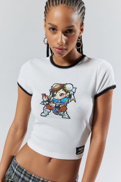 Shop Basic Pleasure Mode Chun Lee Baby Tee In White, Women's At Urban Outfitters