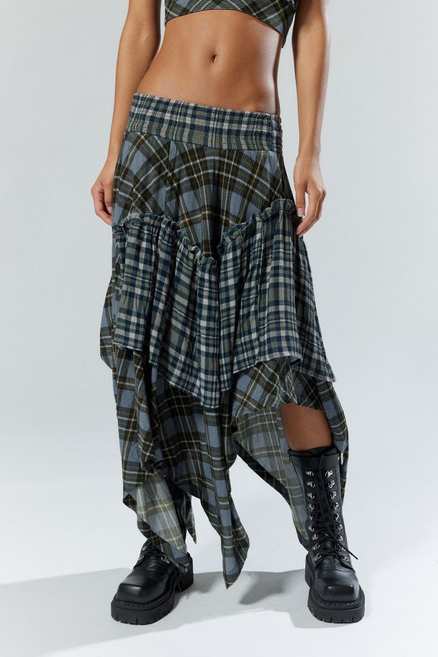 Basic Pleasure Mode Kurt Plaid Midi Skirt #1
