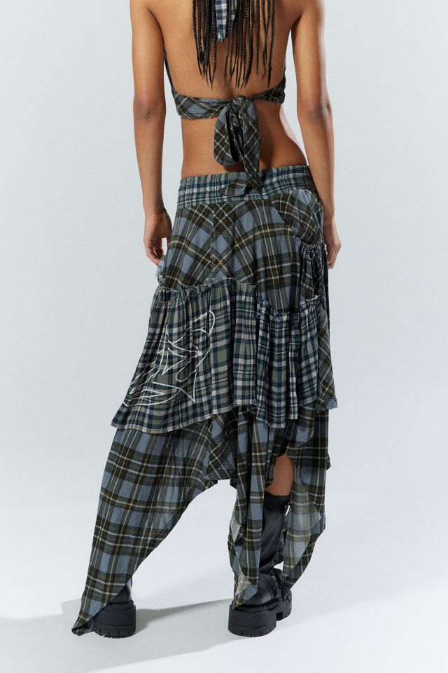 Basic Pleasure Mode Kurt Plaid Midi Skirt #3