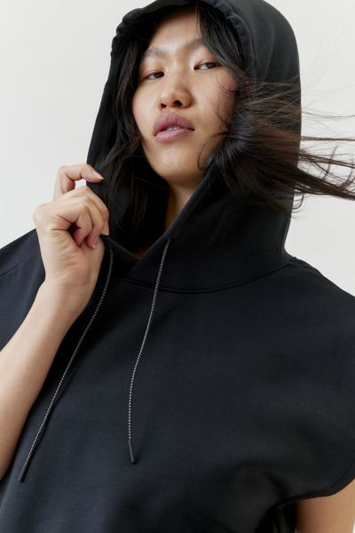 Shop Splits59 Flex Cropped Sleeveless Hoodie Sweatshirt In Black At Urban Outfitters