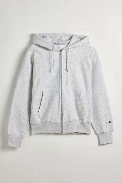 Champion white zip up hot sale