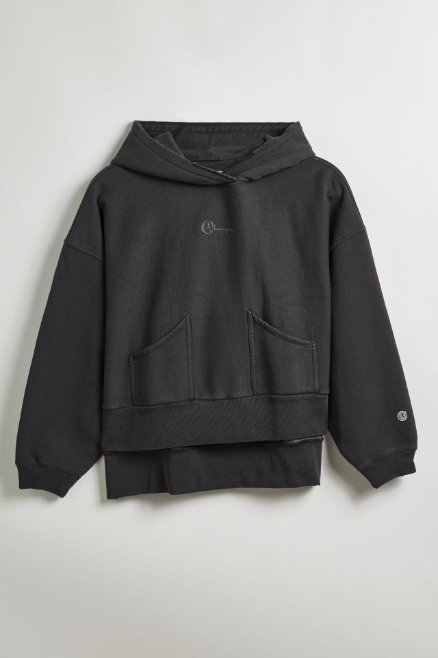 BOXY FIT HOODED SWEATSHIRT - Dark gray