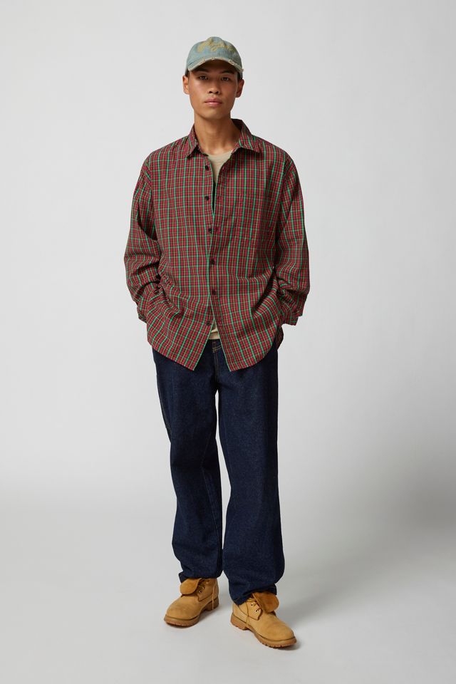 UO Corey Mini Check Dress Shirt | Urban Outfitters