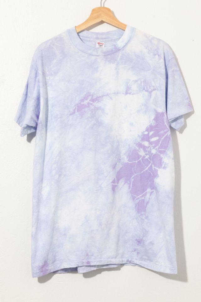 Vintage 1990s Distressed Purple Tie Dye T-Shirt | Urban Outfitters