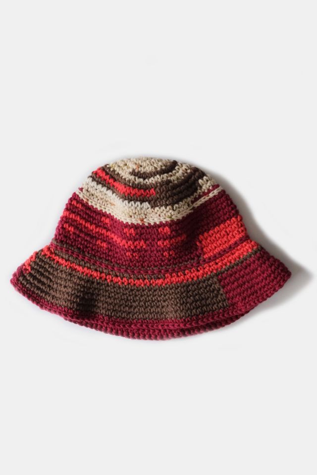 MARVES new york Reworked Fire Brick Crochet Bucket Hat | Urban Outfitters