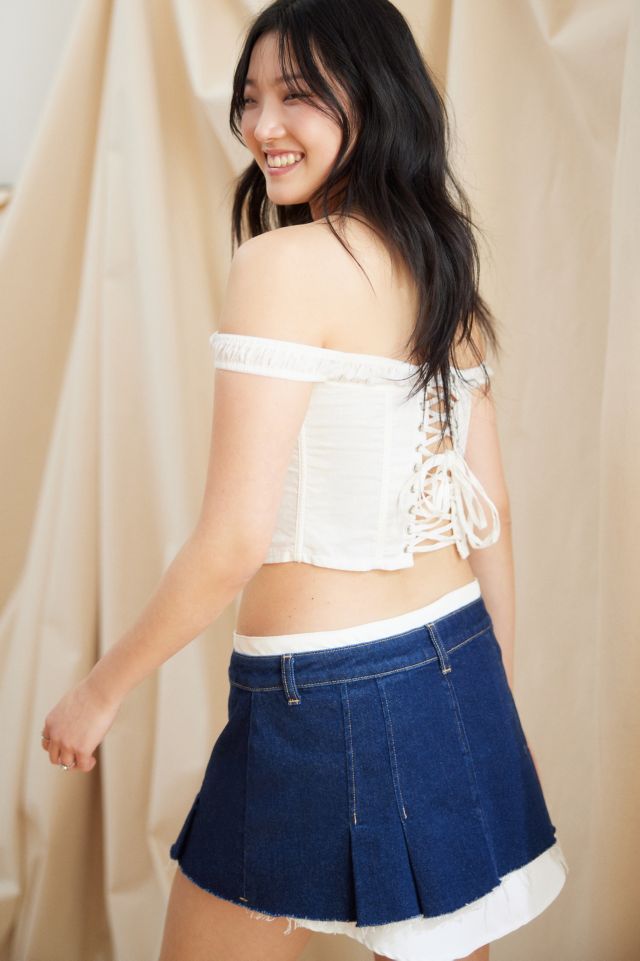 BDG Sammi Layered Denim Micro Mini Skirt #1