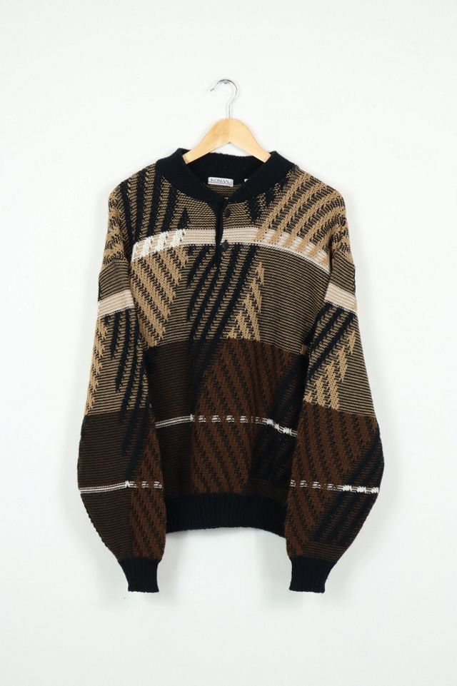 Vintage Pattern Knit Sweater | Urban Outfitters
