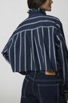 Urban Renewal Remade Ruffle Collar Cropped Long Sleeve Shirt
