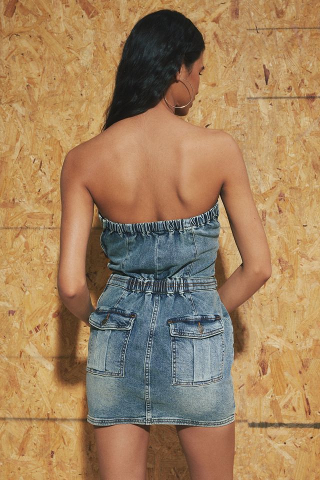 GUESS ORIGINALS Vintage Cargo Denim Mini Dress | Urban Outfitters