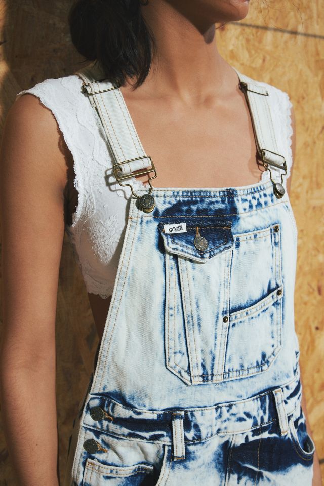 GUESS ORIGINALS Heavy Acid Wash Denim Shortall #1