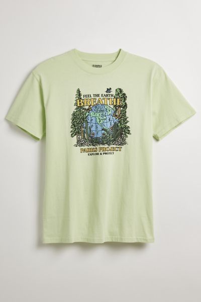 Shop Parks Project Feel The Earth Tee In Hushed Green, Men's At Urban Outfitters