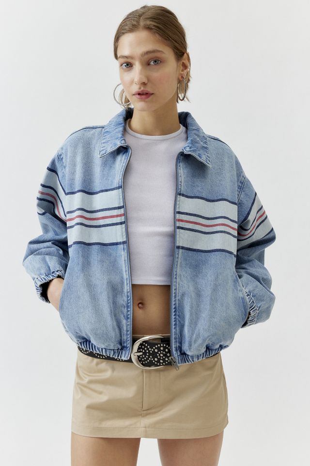 Guess denim hot sale bomber jacket