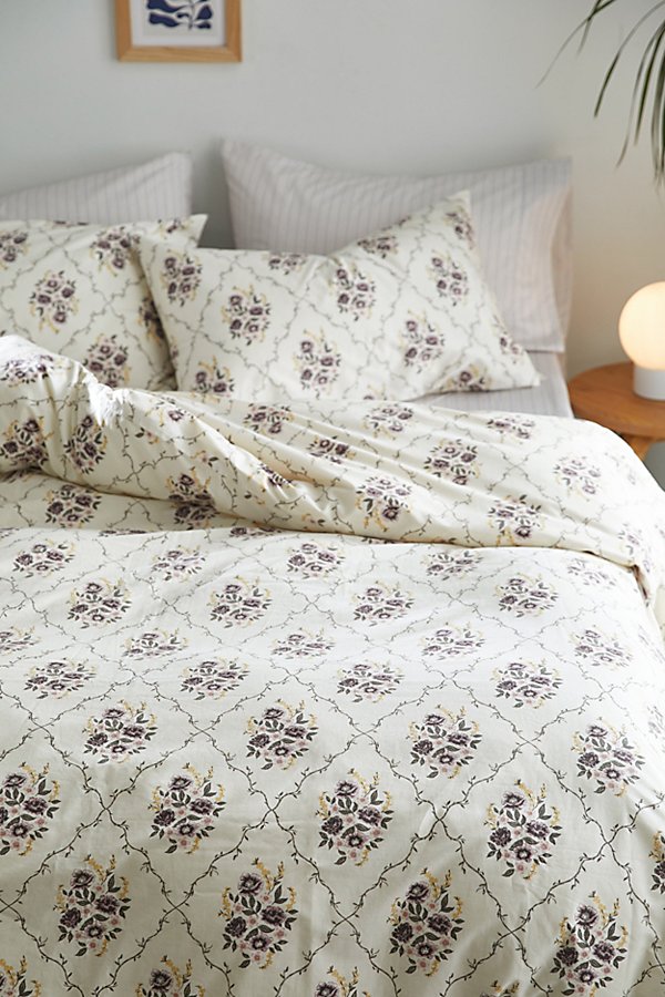Urban Outfitters Georgette Wallpaper Duvet Set In Ivory At