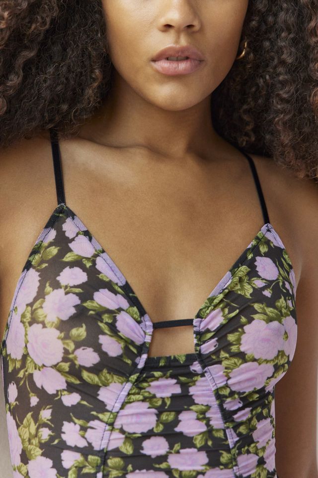 Urban Outfitters Out From Under Emilia Floral Embroidered Bodysuit