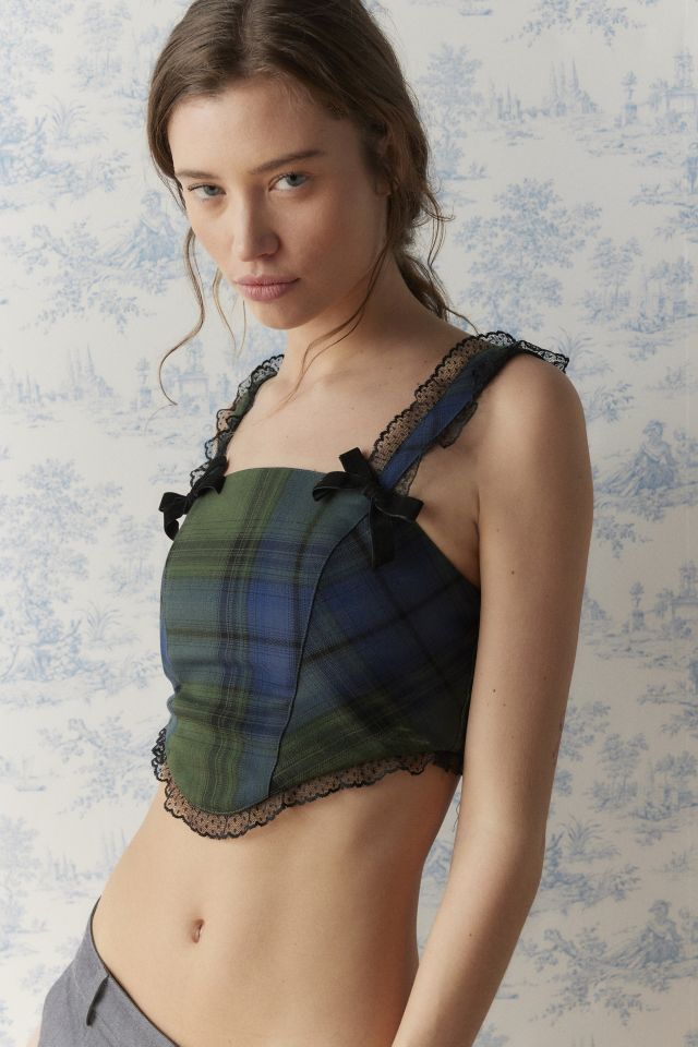 Shop the X-girl Plaid Bustier Top - Real Girls' Streetwear at X