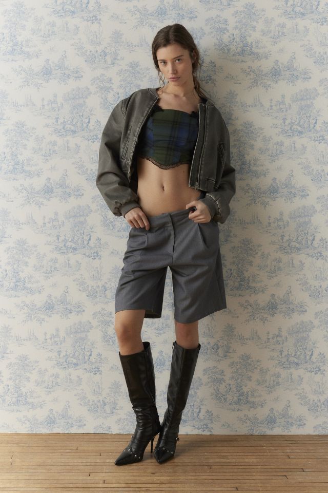 Kimchi Blue Perfectly Precious Plaid Bustier Top #1