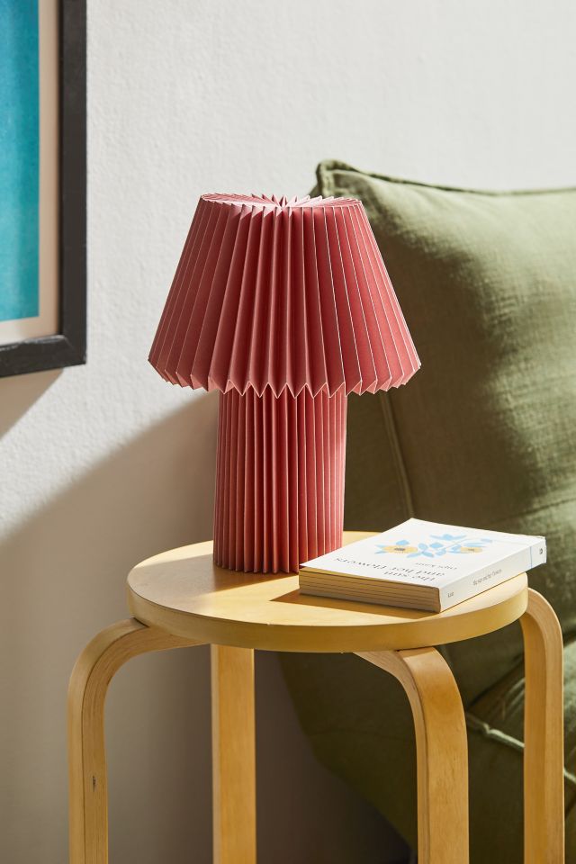 Perla Pleated Table Lamp  Table lamp, Lamp, Pleated shade