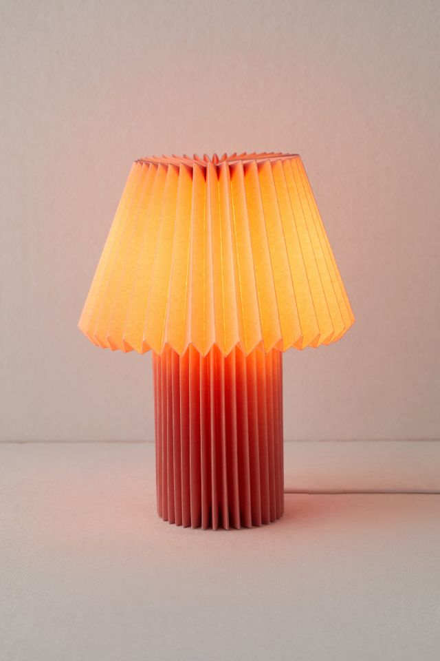 Perla Pleated Table Lamp  Table lamp, Lamp, Pleated shade