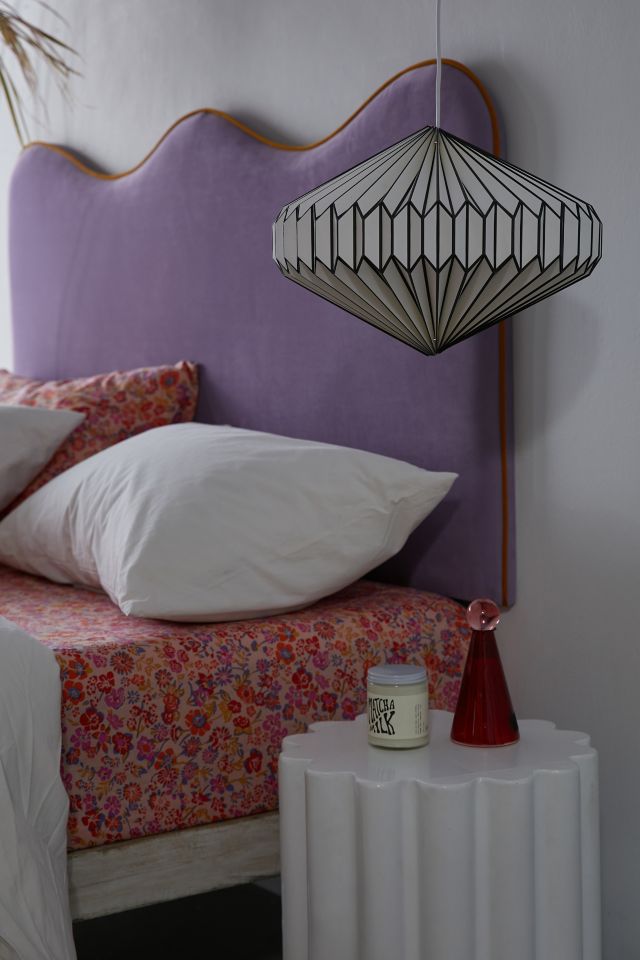 Luminaire suspendu de style lanterne en papier Wes Wide #1