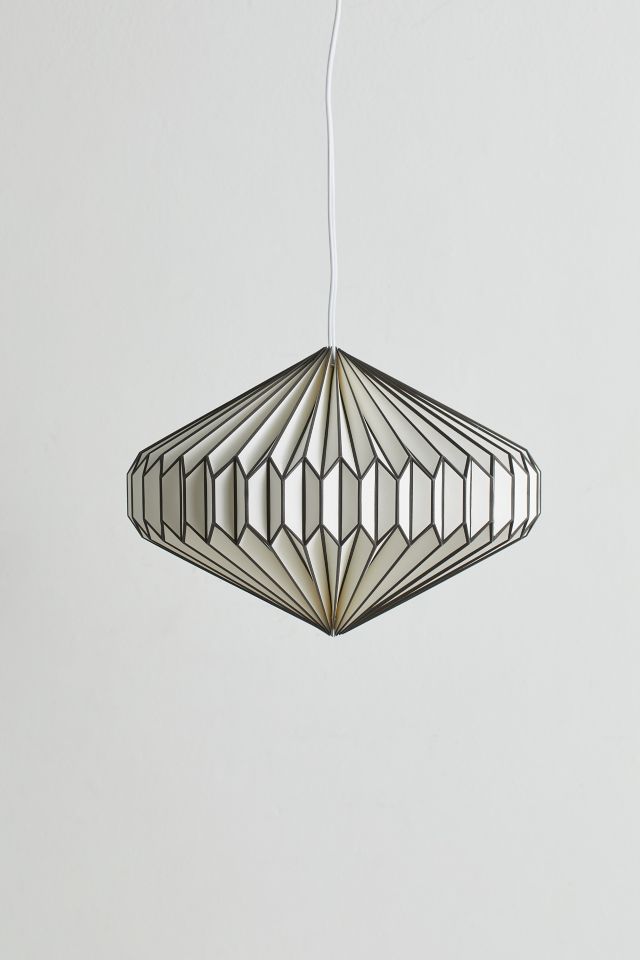 Luminaire suspendu de style lanterne en papier Wes Wide #2
