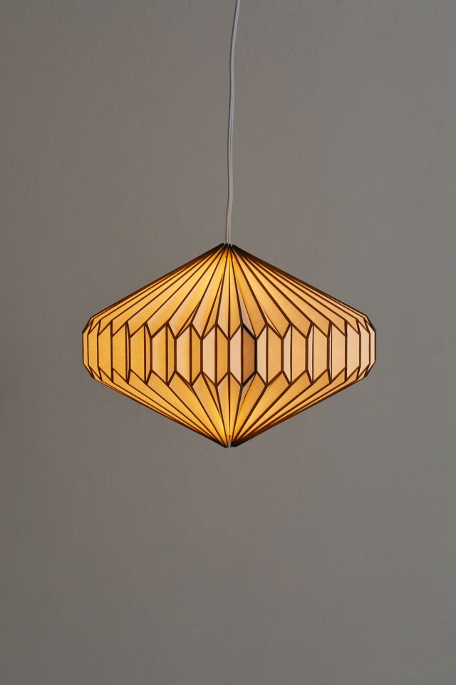 Luminaire suspendu de style lanterne en papier Wes Wide #3