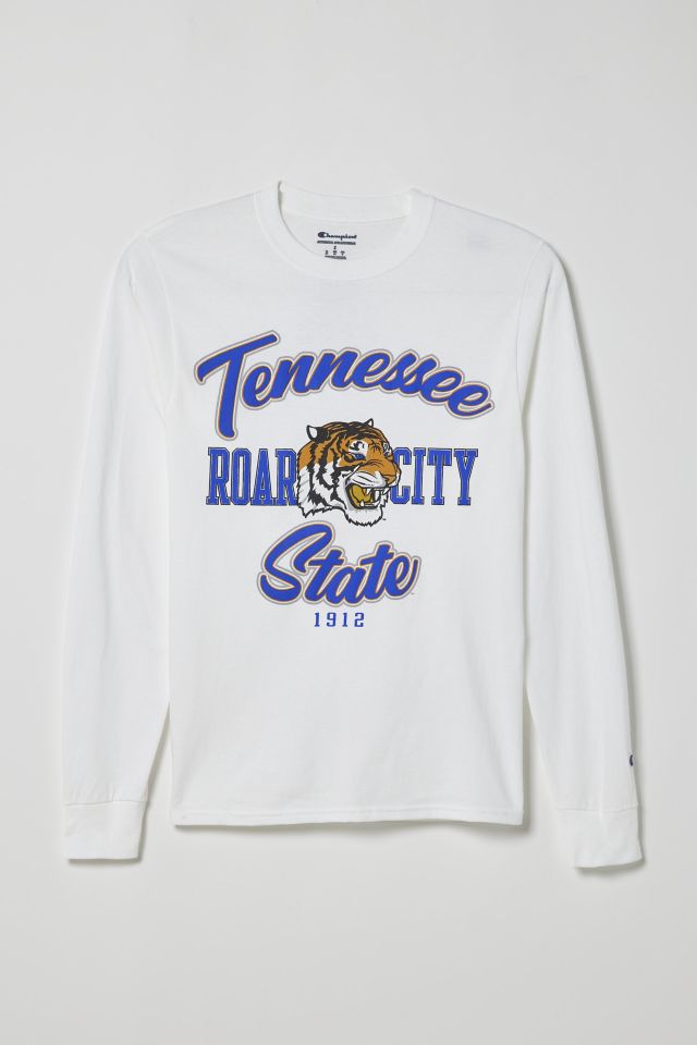 Urban Outfitters UO Summer Class 22 Champion Tennessee State University Long Sleeve Tee in White