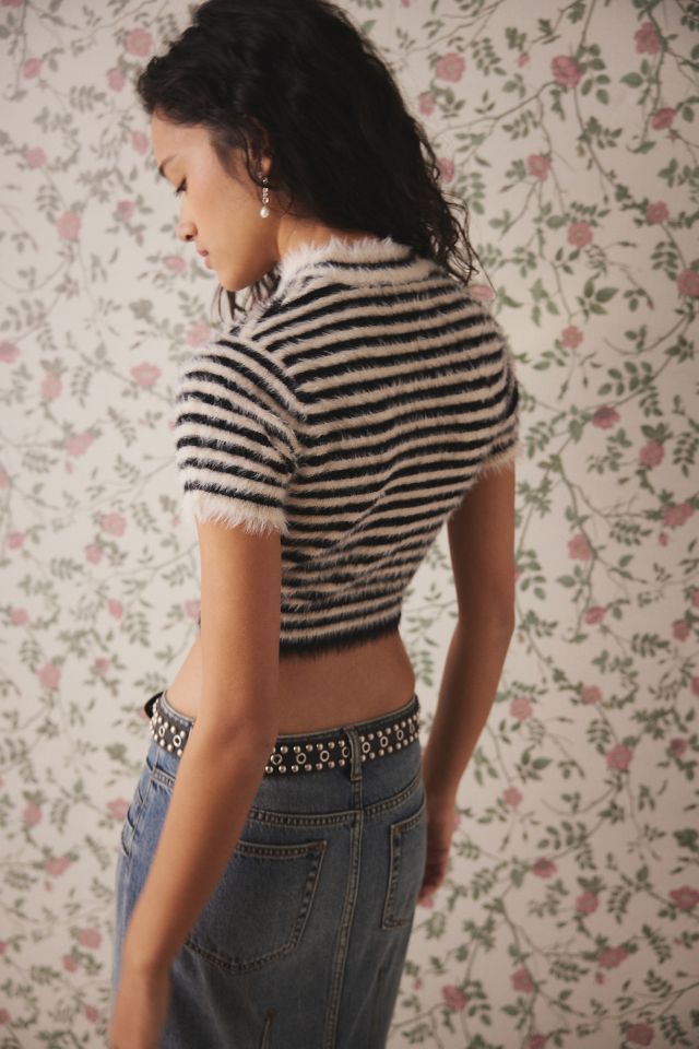 Kimchi Blue Amelia Fuzzy Short Sleeve Sweater #3