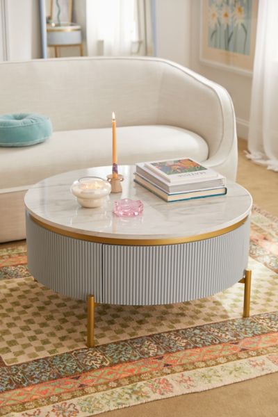 Urban Outfitters Deco Round Cocktail Coffee Table
