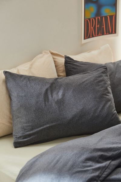 Shop Urban Outfitters T-shirt Jersey Pillowcase Set In Dark Grey At